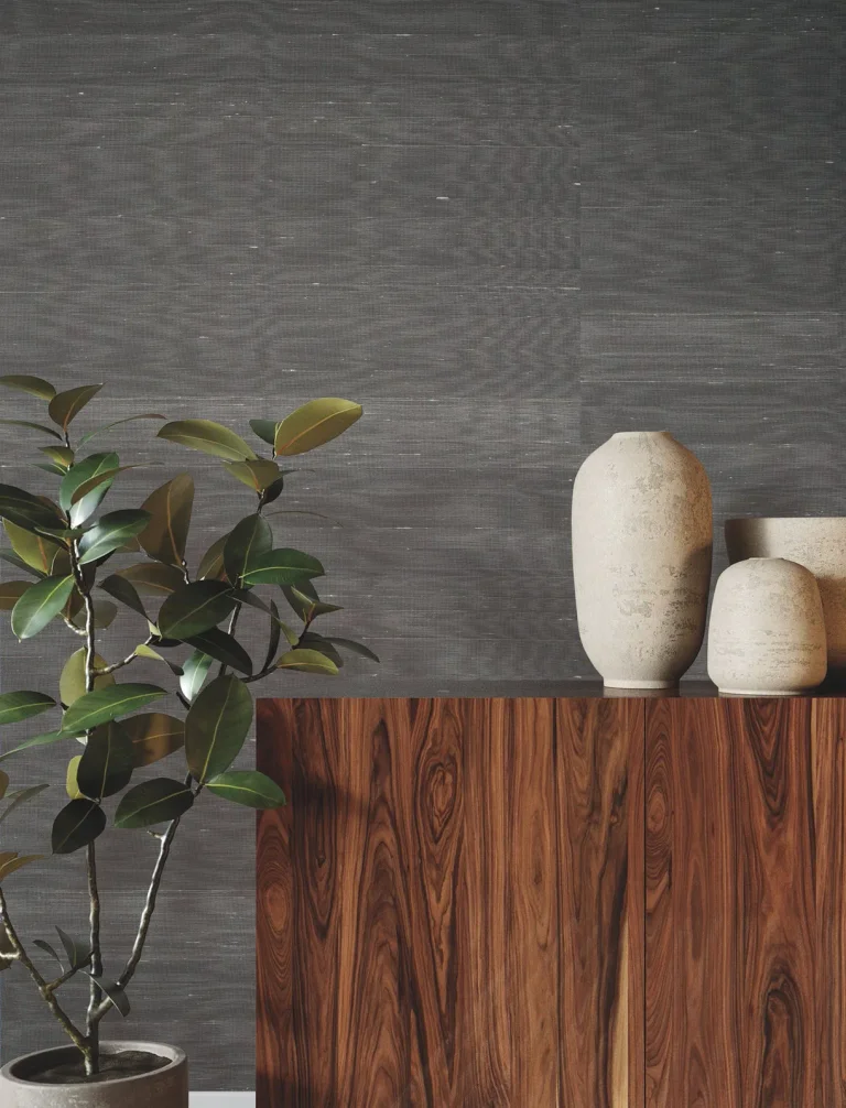 Ronald Redding Silk Road Wallpaper - Graphite — Ảnh 3