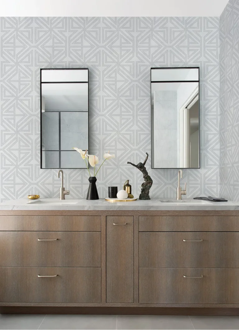 Kachel Geometric Wallpaper - Grey — Ảnh 2