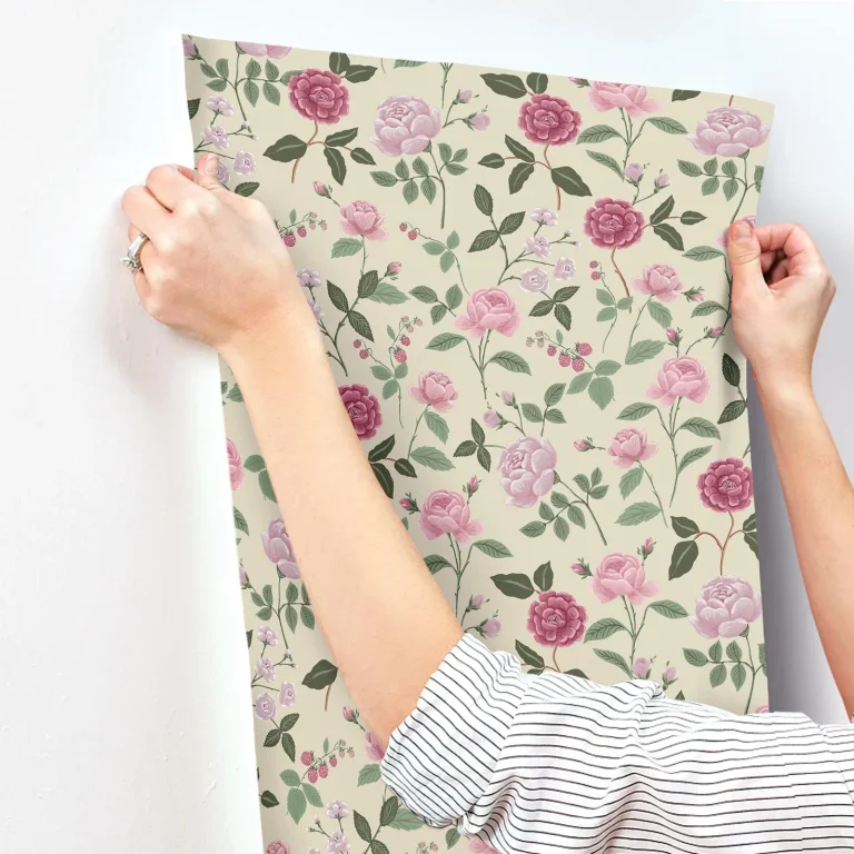 Rifle Paper Co. Roses Wallpaper - Linen — Image 7