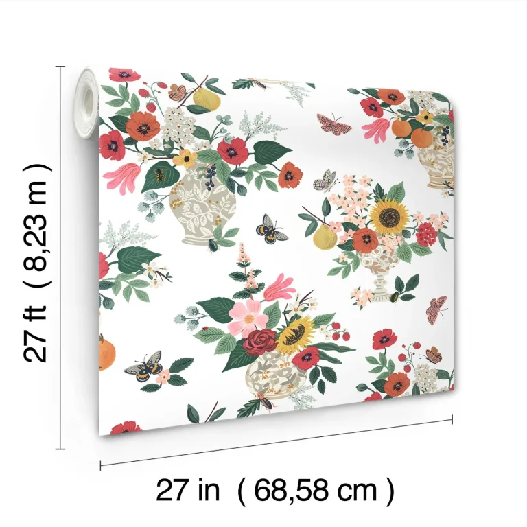 Rifle Paper Co. Flower Studies Wallpaper - Rose Multi — Ảnh 6
