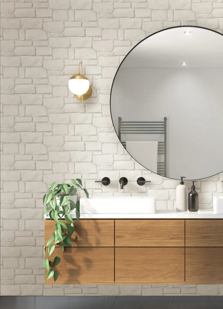 Casablanca Stone Wallpaper - Ivory — Ảnh 3