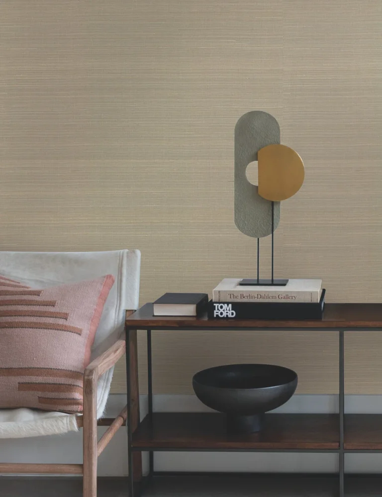 Ronald Redding Abaca Weave Wallpaper - Taupe