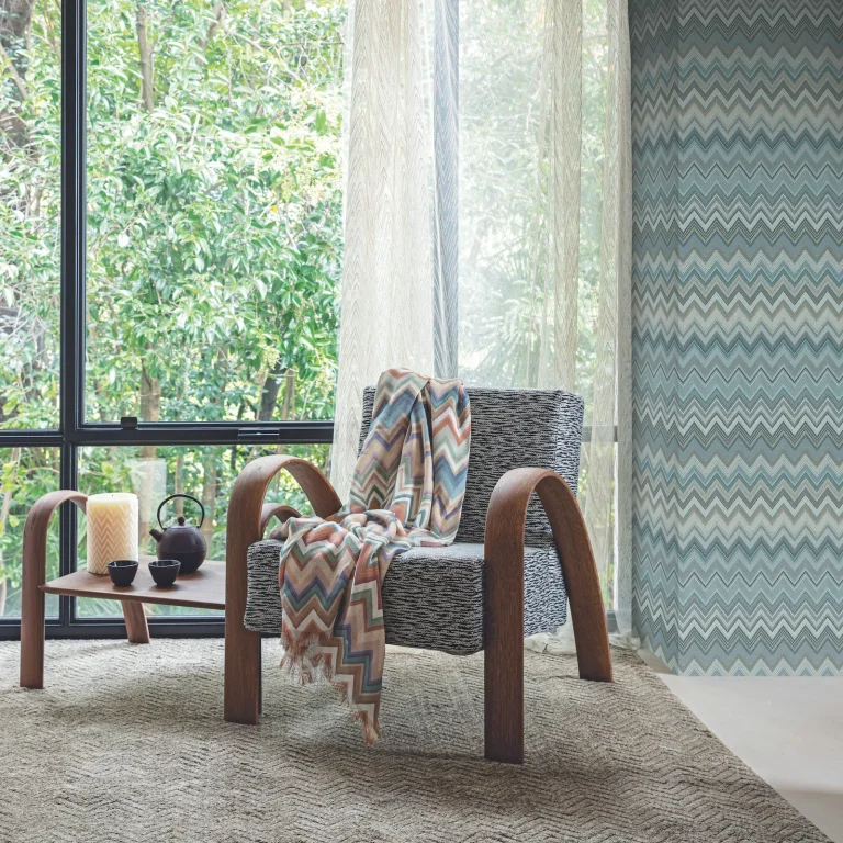 Happy Zigzag Wallpaper - Blue/Multi — Image 4