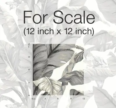 Banana Leaf Peel and Stick Wallpaper - White/Black