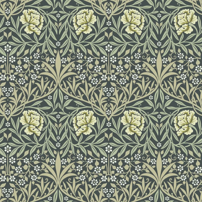 Oxford Union Floral Vines Wallpaper - Sea Green — Ảnh 4