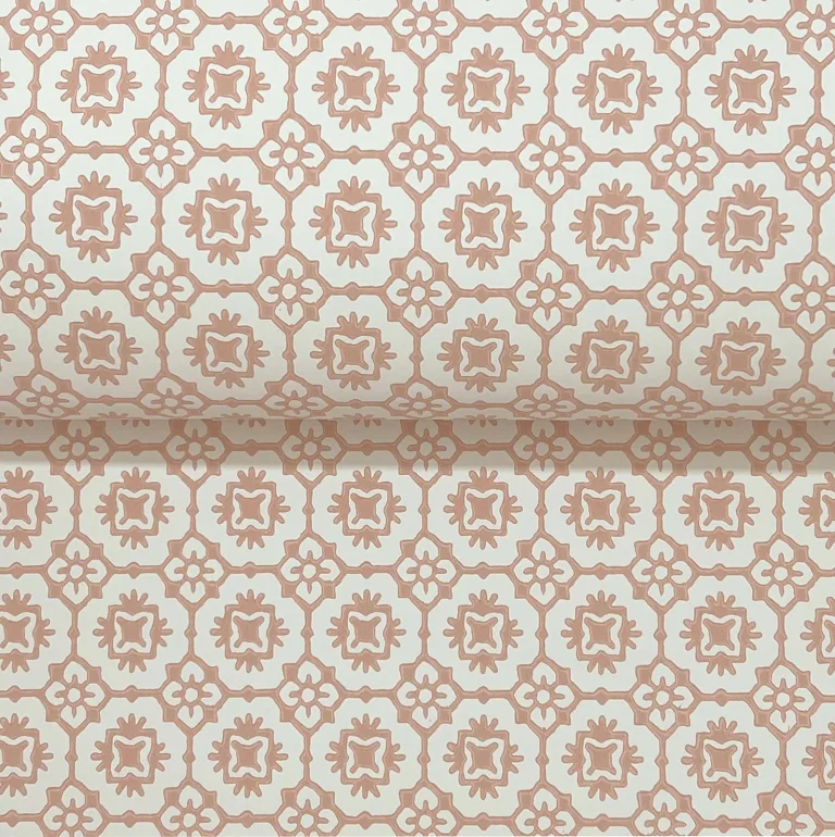 Priti Floral Grid Wallpaper - Rose — Ảnh 3