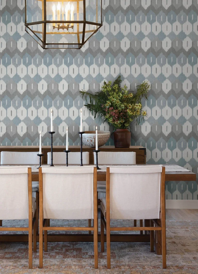 Abilene Ikat Wallpaper - Denim — Ảnh 2