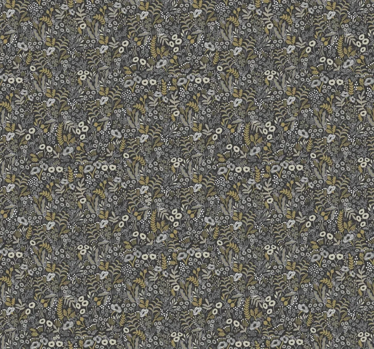 Rifle Paper Co. Tapestry Wallpaper - Black Linen — Ảnh 2