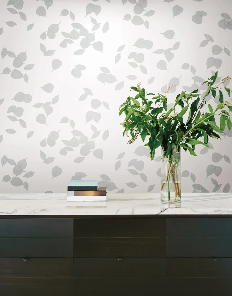 Inner Peace Peel and Stick Wallpaper - Pewter — Ảnh 2