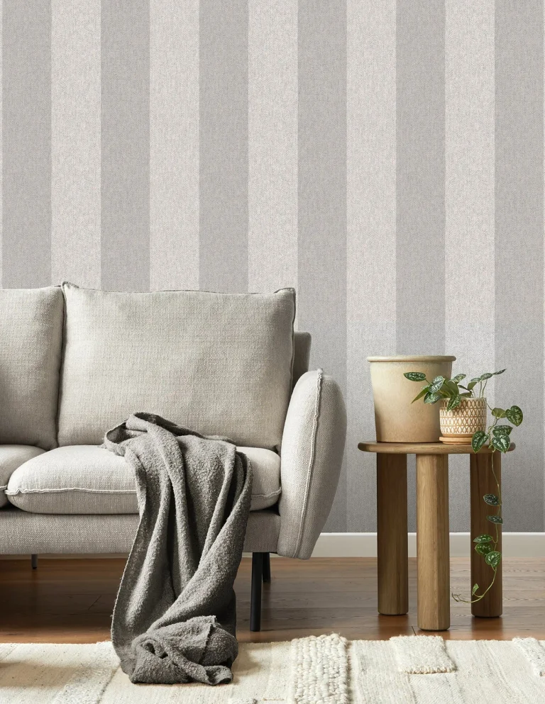 Finn Chevron Stripe Wallpaper - Grey — Ảnh 6