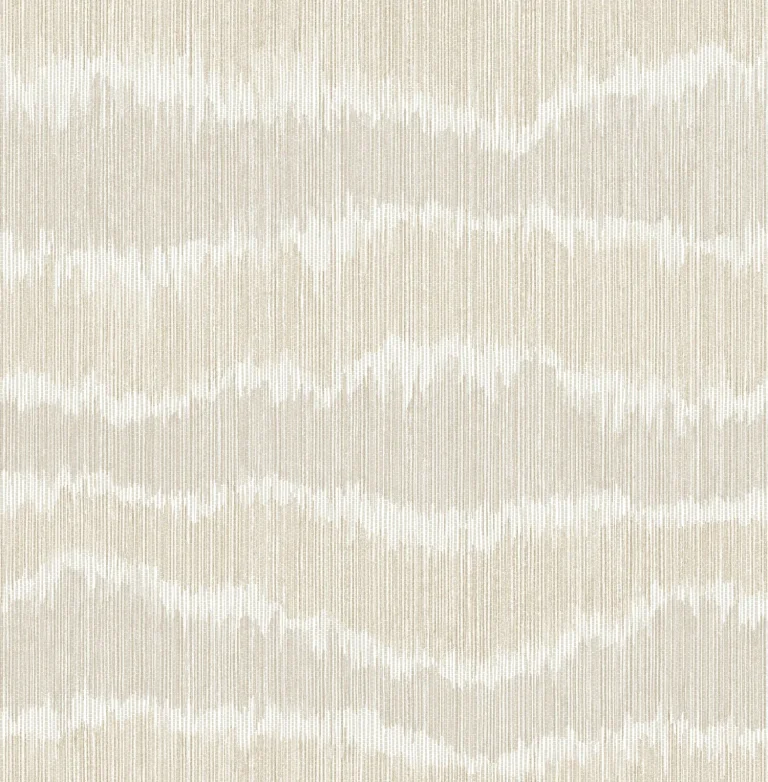 Wiggle Ikat Stripe Wallpaper - Natural — Image 4