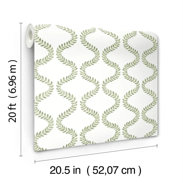 Florentine Vine Trellis Peel and Stick Wallpaper - Green — Ảnh 4