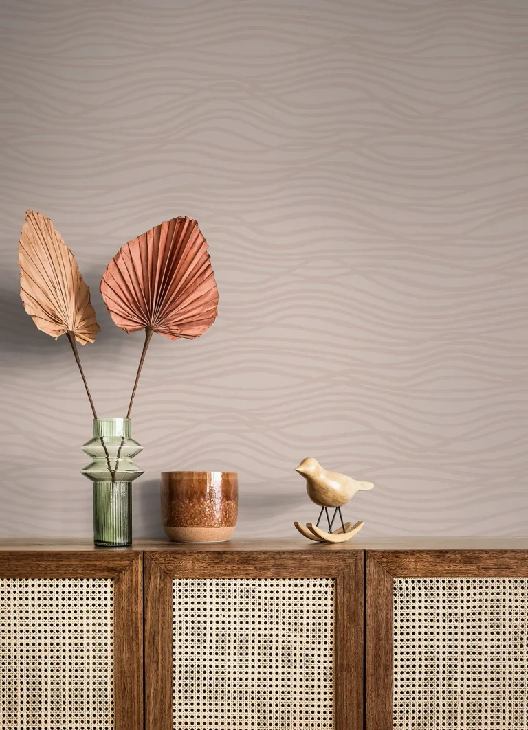 Galyn Pearlescent Wave Wallpaper - Dove — Ảnh 4