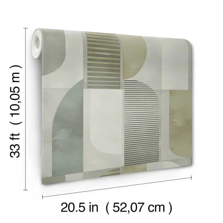 Otto Abstract Geometric Wallpaper - Green — Ảnh 4