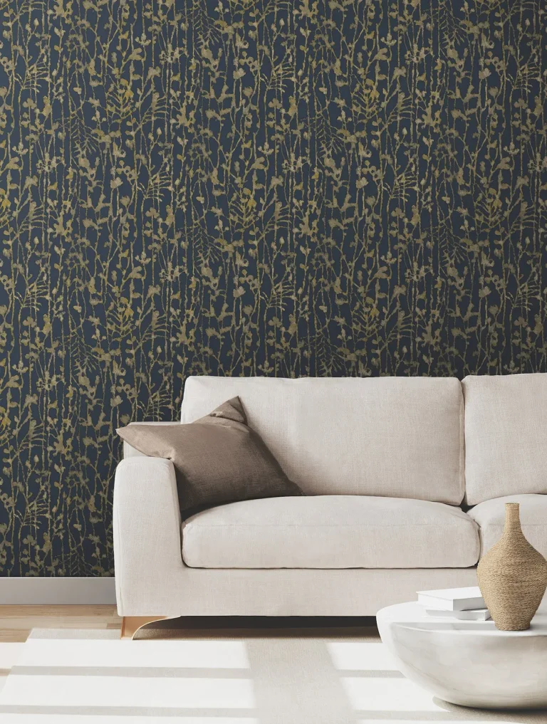 Ronald Redding Filigree Abstract Wallpaper - Navy — Ảnh 4