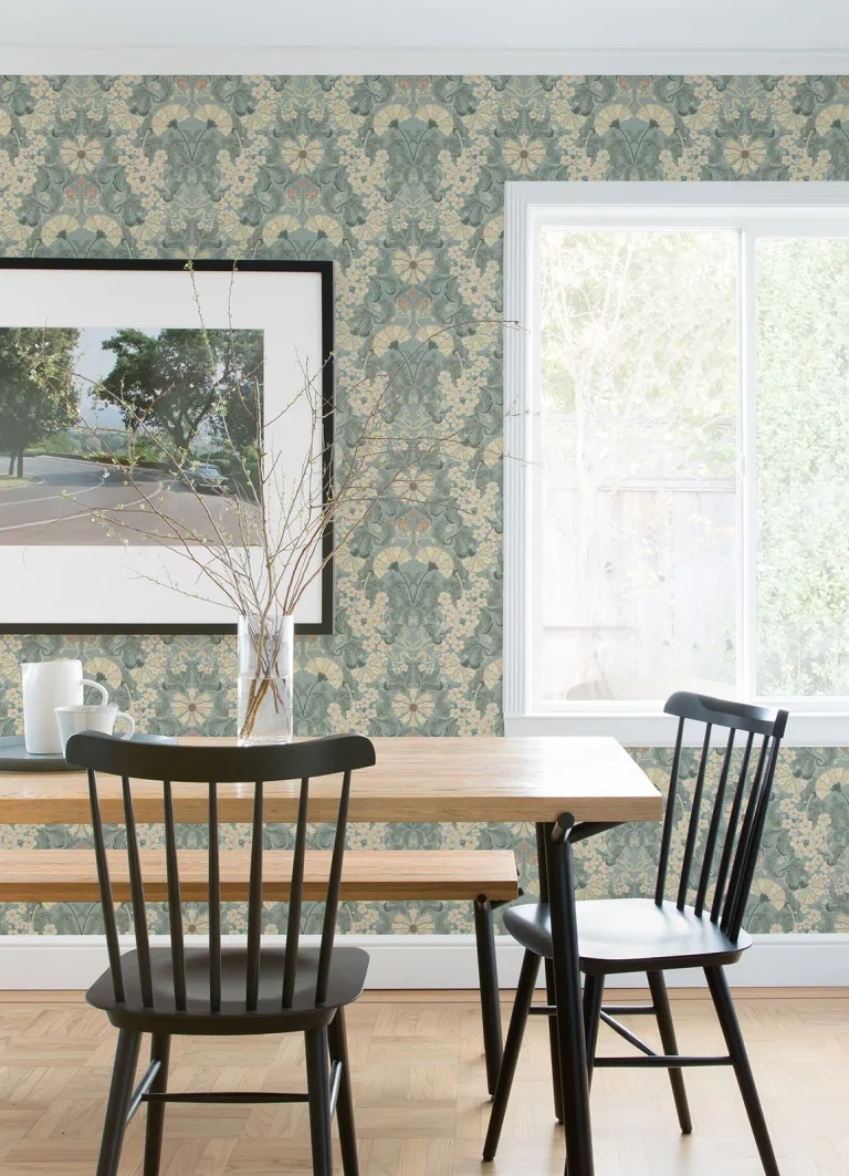 Ojvind Floral Ogee Wallpaper - Light Blue — Ảnh 2
