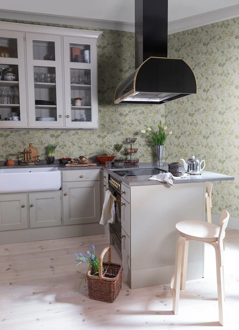Magdalena Dandelion Wallpaper - Light Green — Ảnh 3
