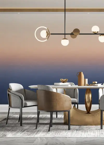 Sunrise Ombre Wall Mural - Orange
