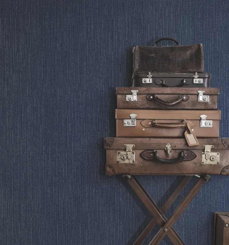 Ronald Redding Weekender Weave Wallpaper - Indigo/Silver — Ảnh 2
