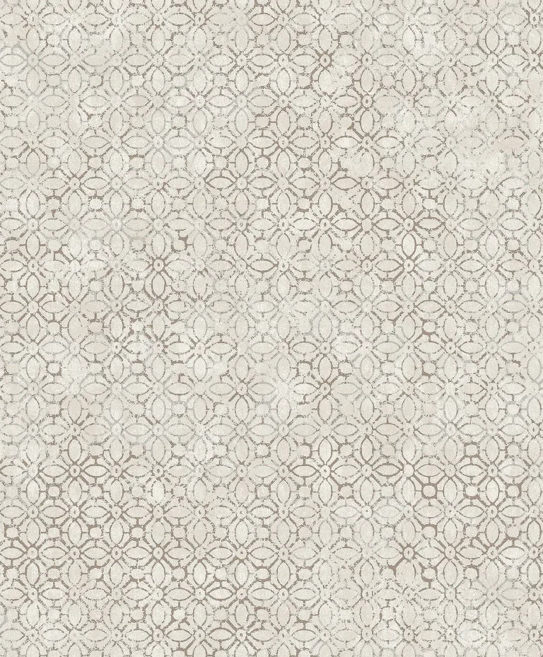 Khauta Floral Geometric Wallpaper - Silver — Ảnh 4