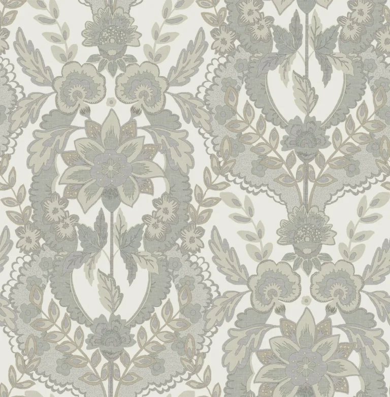 Chris Loves Julia Collins Damask Wallpaper - Light Blue — Ảnh 2
