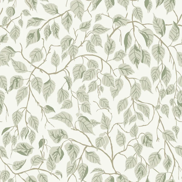 Hängbjörk Vine Wallpaper - Sage — Ảnh 3