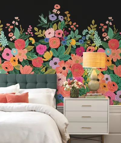Rifle Paper Co. Garden Party Wall Mural - Black Multi