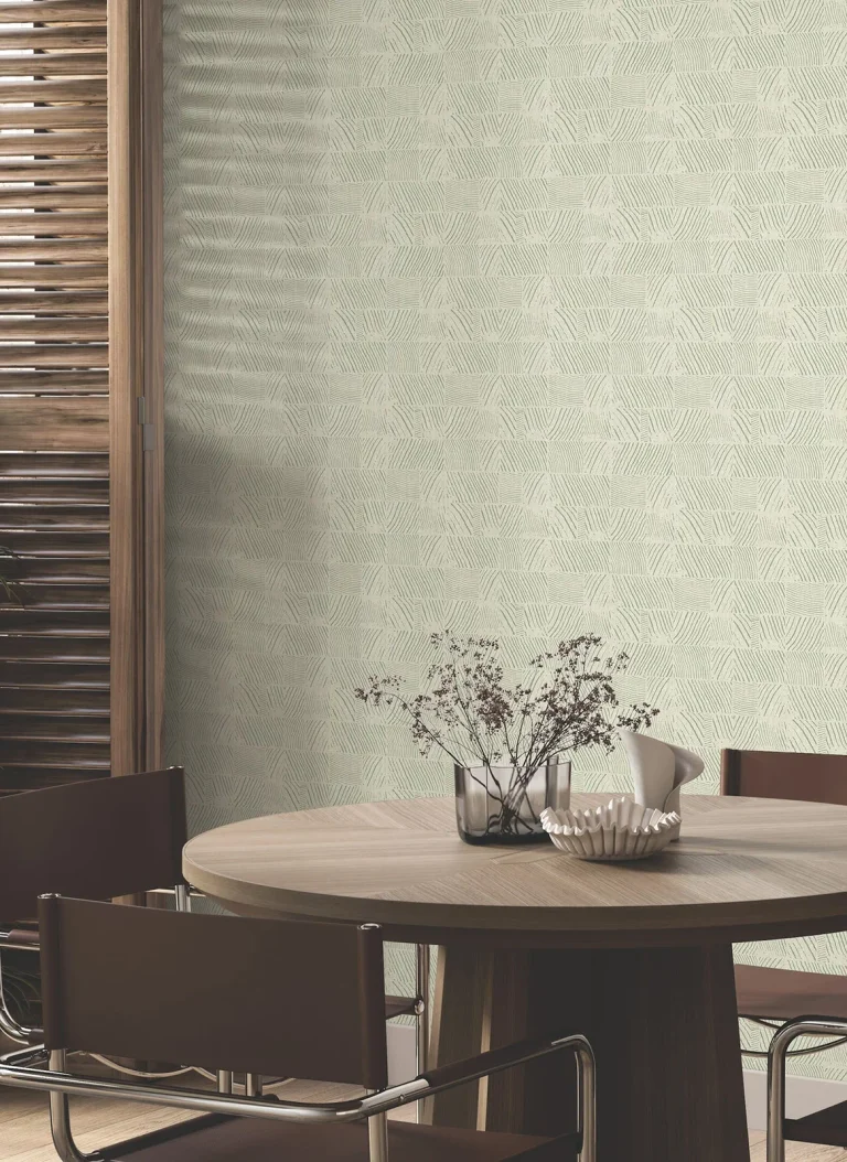 Woodcut Wallpaper - Green & Stone — Ảnh 5