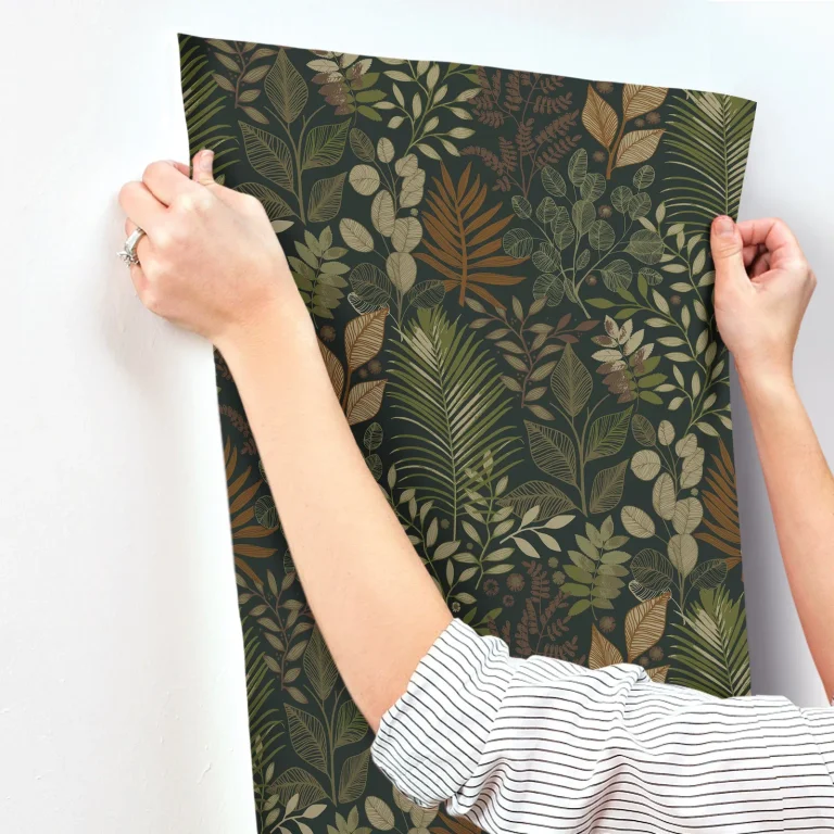 Ängslycka Forest Botanicals Wallpaper - Black — Ảnh 5
