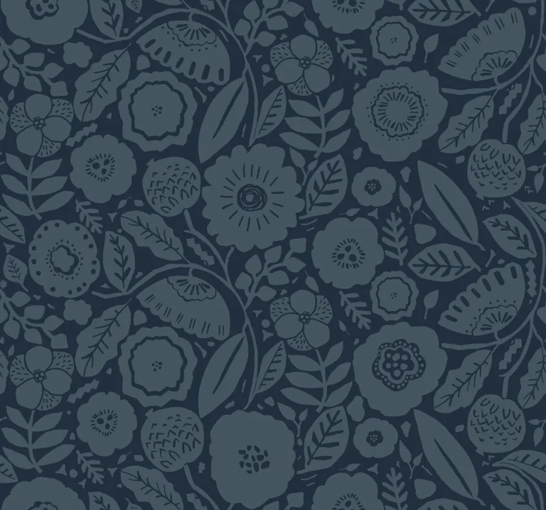 Camille Blossom Wallpaper - Indigo — Ảnh 5