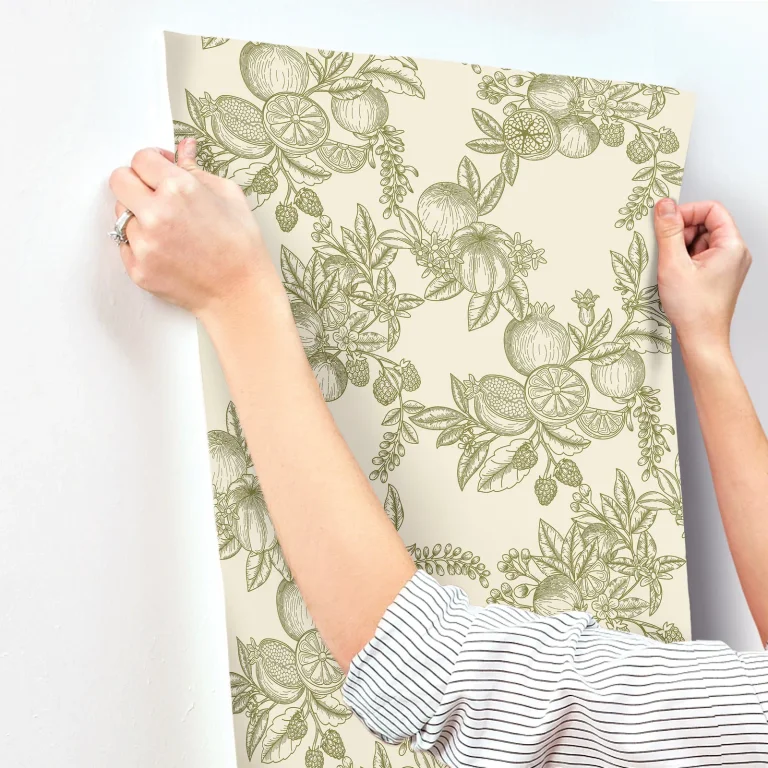 Chris Loves Julia Gerty Fruit Toile Wallpaper - Green — Ảnh 7