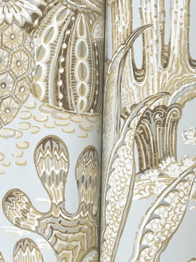 Lotus Land Cacti Wallpaper - Sky Blue — Image 3