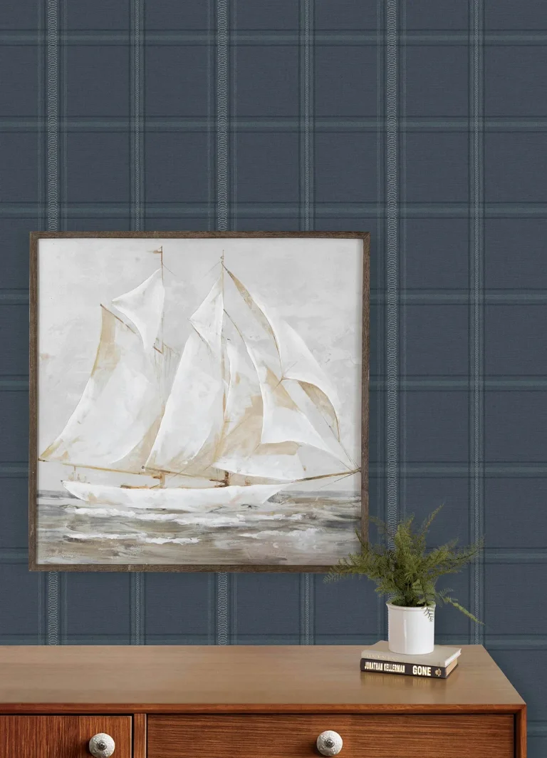 Chesapeake Auberge Plaid Wallpaper - Dark Blue and Green — Ảnh 7
