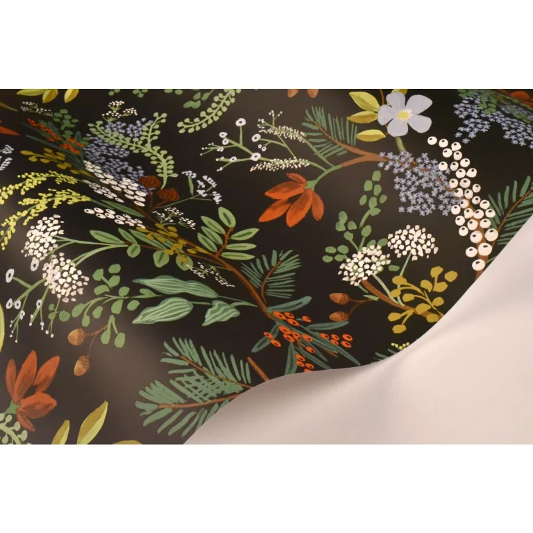 Rifle Paper Co. Juniper Forest Wallpaper - Black — Ảnh 4